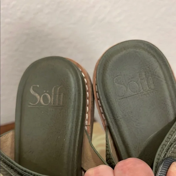 Sofft Olive Green Buckle Sandals - Picture 5 of 13